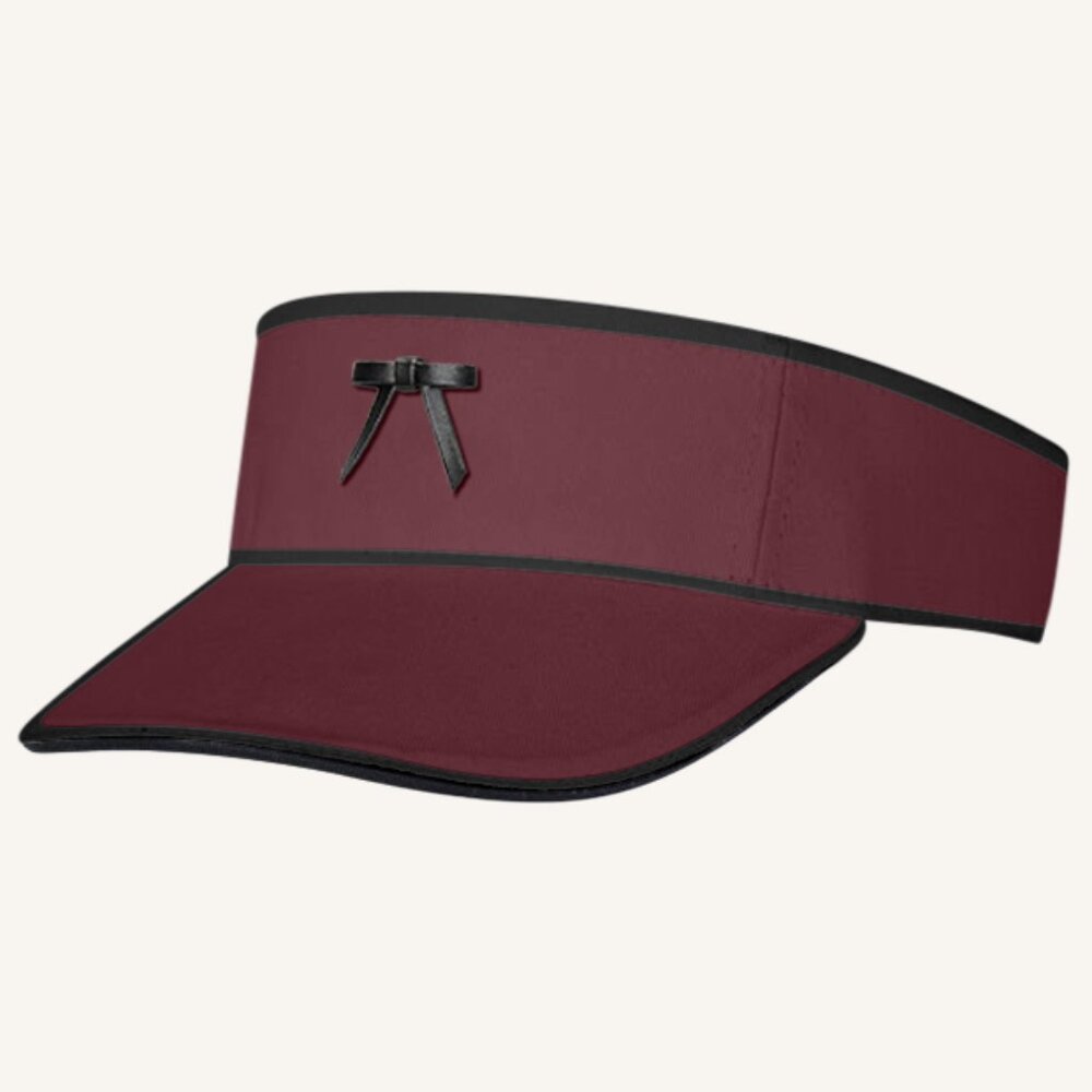 M.A.M.A. Bow Collection - Women's Visor Hat | Burgundy